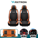 Funda de Asiento Universal Fusion en cuero legítimo con airbag, más regalos: alfombra de cuero y cubierta de volante.