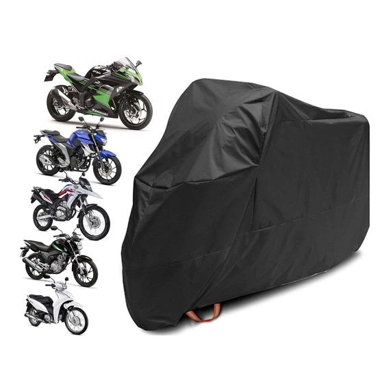 Funda Para Cubrir Moto 100% Cuero Impermeable Forrada – Protección Contra Sol, Lluvia, Granizo y Rayones