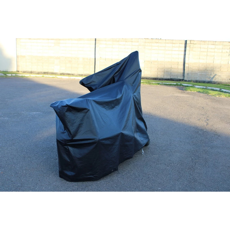 Funda Para Cubrir Moto 100% Cuero Impermeable Forrada – Protección Contra Sol, Lluvia, Granizo y Rayones